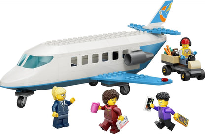 LEGO City Passenger Jet Toy - Plane Model Kit w/ 4 Minifigures & Travel Accessories - Educational Set - Birthday Gift Idea for 4+ Year Old Boys - 60492