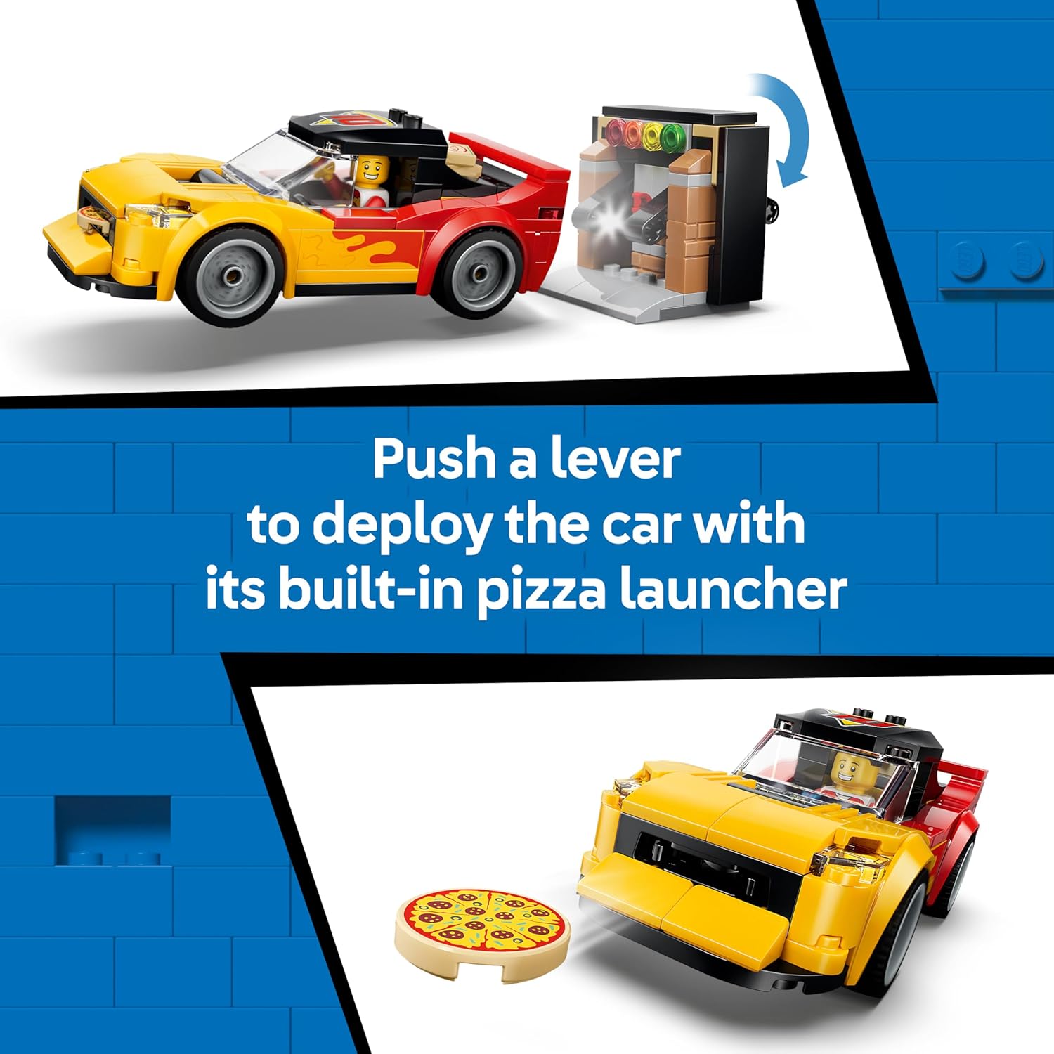 LEGO City Pizza Delivery Experience with Vehicles - incl. Toy Car, Scooter, Drone, Arcade Machine & 5 Minifigures - Birthday Gift Idea for 6+ Year Old Boys - 60496