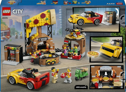 LEGO City Pizza Delivery Experience with Vehicles - incl. Toy Car, Scooter, Drone, Arcade Machine & 5 Minifigures - Birthday Gift Idea for 6+ Year Old Boys - 60496