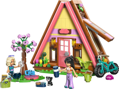 LEGO Friends Nature Glamping Cabin - Miniature House Toy w/ 2 Mini Dolls, Cat Figure & Accessories incl. Beds & Food - Birthday Gift for 6+ Year Old Girls - 42682