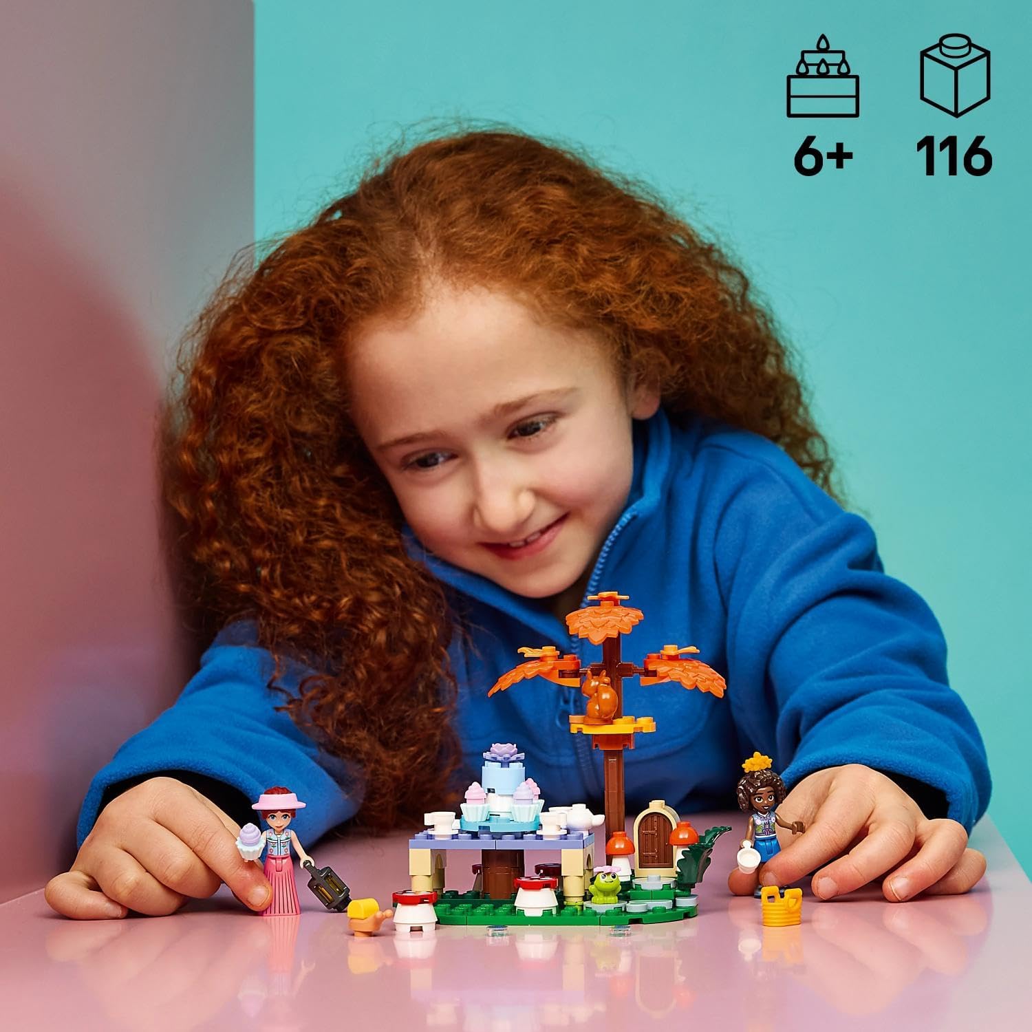 LEGO Friends Forest Tea Party Toy - Role-Play Set w/ 2 Mini Dolls, 3 Animal Figures & Play Food Accessories - Birthday Gift Idea for 6+ Year Old Girls - 42690