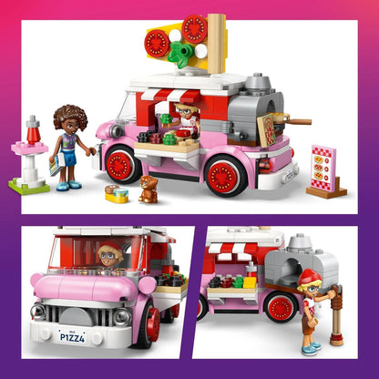 LEGO Friends Pizza Truck Toy - Role-Play Set w/ 2 Mini Dolls, Pet Dog Figure & Play Food Accessories - Birthday Gift Idea for 6+ Year Old Girls - 42694