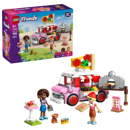 LEGO Friends Pizza Truck Toy - Role-Play Set w/ 2 Mini Dolls, Pet Dog Figure & Play Food Accessories - Birthday Gift Idea for 6+ Year Old Girls - 42694