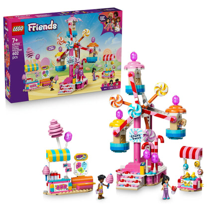 LEGO Friends Candy & Cupcake Ferris Wheel - Interactive Toy w/Carnival Games, 3 Mini Dolls & Accessories - Birthday Gift for 7+ Year Old Girls - 42700