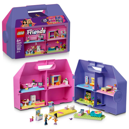 LEGO Friends Creative Dollhouse Suitcase - Travel Toy with 8-Room House, 2 Mini Dolls & Accessories - Birthday Gift Idea for 6+ Year Old Girls - 42697