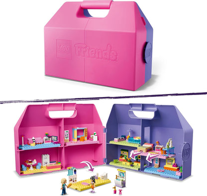 LEGO Friends Creative Dollhouse Suitcase - Travel Toy with 8-Room House, 2 Mini Dolls & Accessories - Birthday Gift Idea for 6+ Year Old Girls - 42697