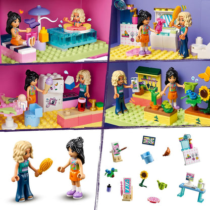 LEGO Friends Creative Dollhouse Suitcase - Travel Toy with 8-Room House, 2 Mini Dolls & Accessories - Birthday Gift Idea for 6+ Year Old Girls - 42697