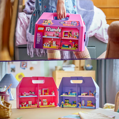 LEGO Friends Creative Dollhouse Suitcase - Travel Toy with 8-Room House, 2 Mini Dolls & Accessories - Birthday Gift Idea for 6+ Year Old Girls - 42697