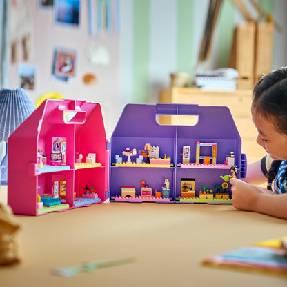 LEGO Friends Creative Dollhouse Suitcase - Travel Toy with 8-Room House, 2 Mini Dolls & Accessories - Birthday Gift Idea for 6+ Year Old Girls - 42697