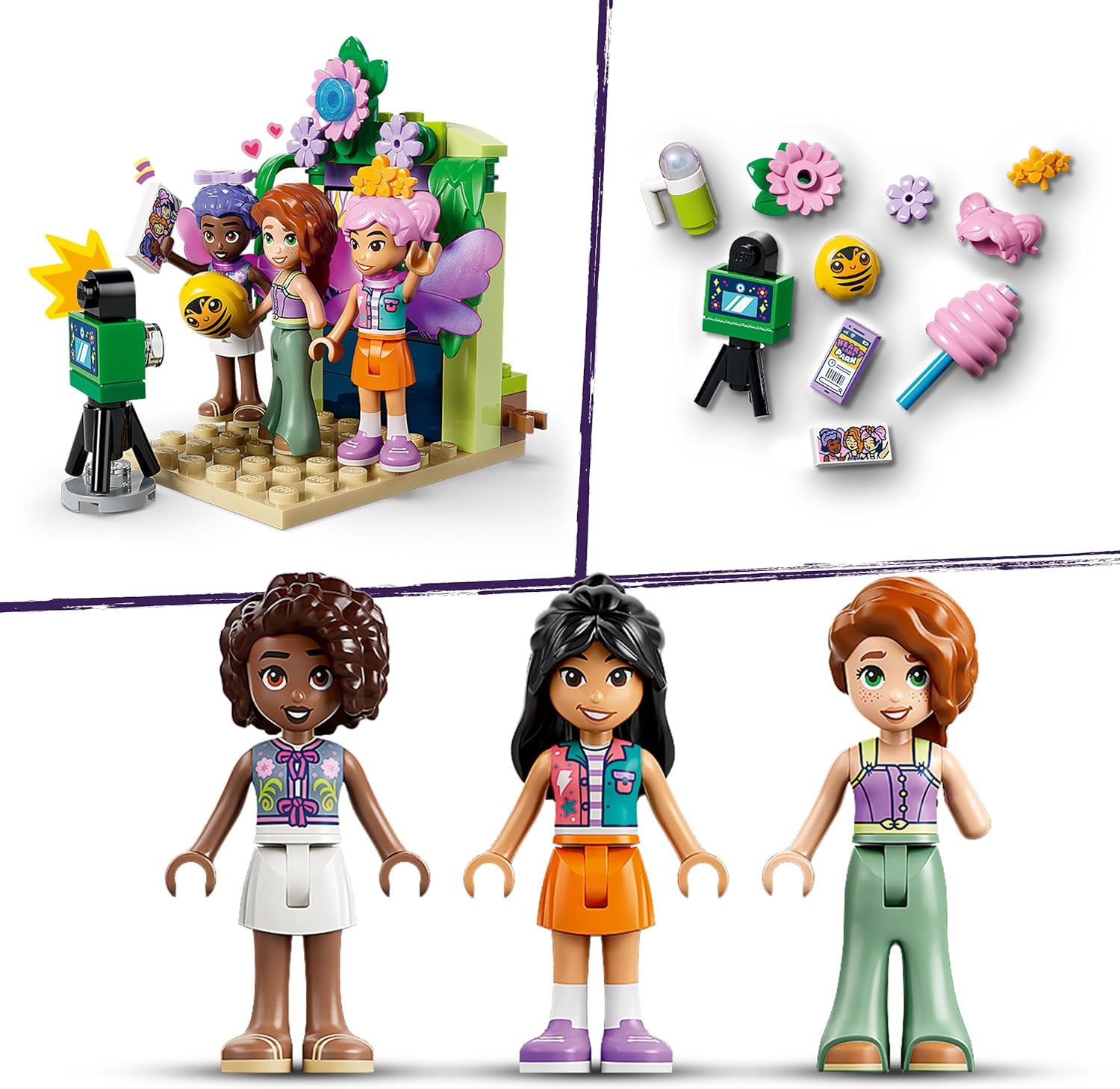 LEGO Friends Draaiende Theekopjesattractie met Bloementhema Bouwpakket voor Kinderen vanaf 7 jaar - Rollenspellen Speelgoed met Werkende Attractie en 3 Poppetjes - Cadeau voor Meisjes en Jongens 42702