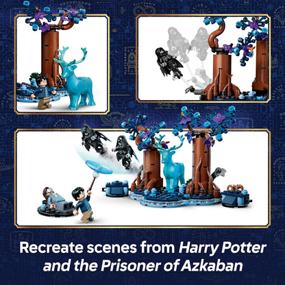 LEGO Harry Potter Forbidden Forest: Expecto Patronum Toy - Model w/ 2 Dementors, Stag & 2 Minifigures incl. Sirius Black - Gift for 7+ Year Old Girls, Boys & Fans - 76475