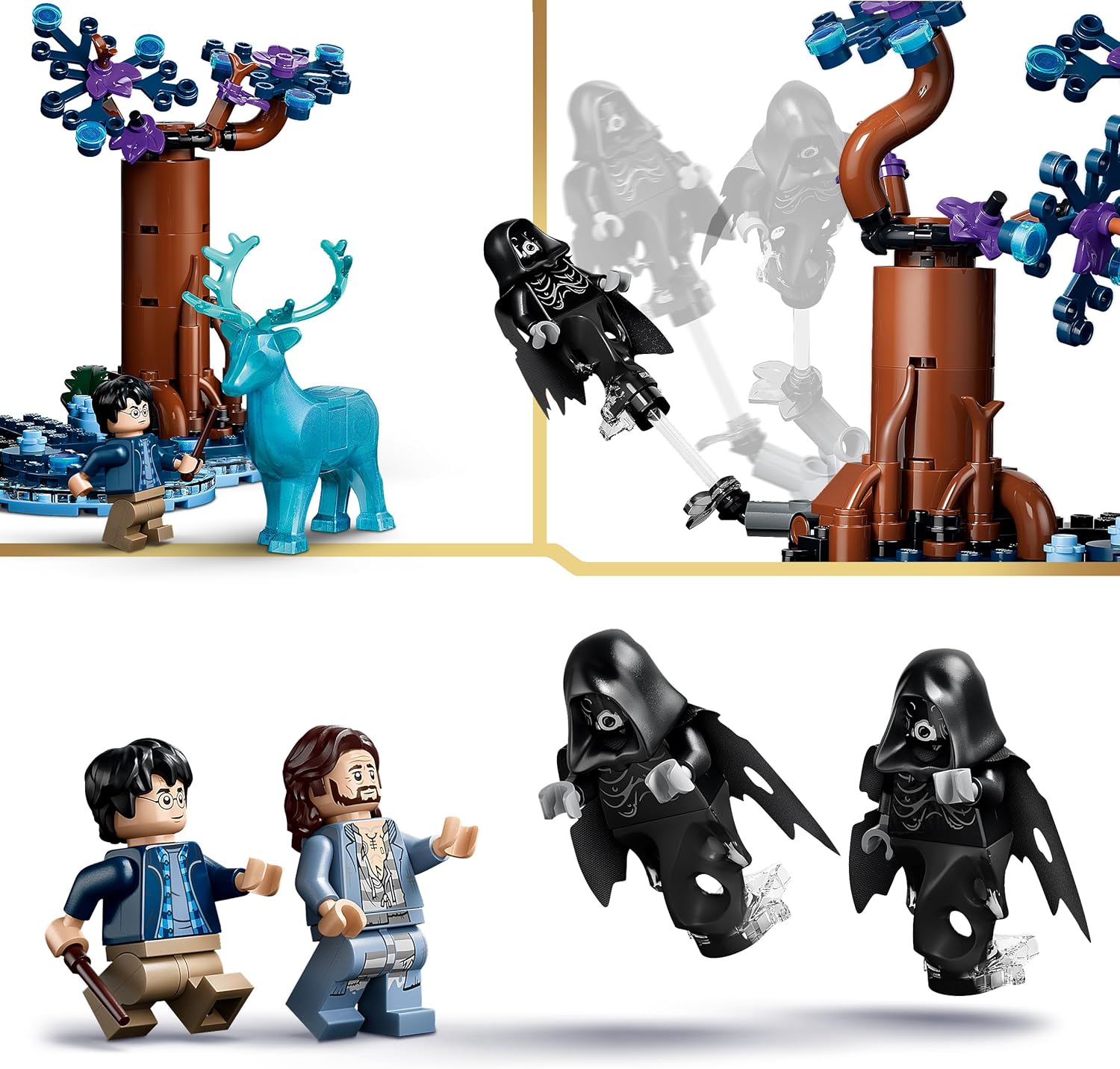 LEGO Harry Potter Verboden Bos: Expecto Patronum Speelgoed - Bouwpakket voor Kinderen met 2 Dementors, Hert en 2 Minifiguren Incl. Sirius Zwarts - Cadeau voor Meisjes en Jongens Vanaf 7 Jaar 76475