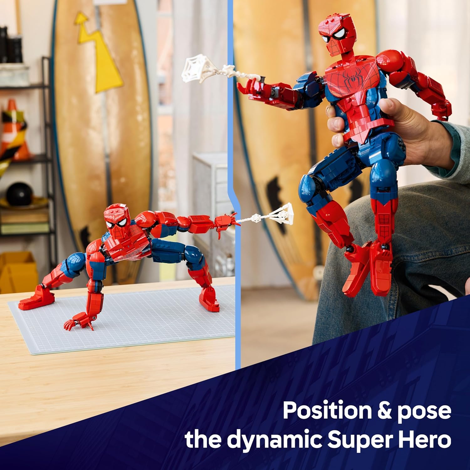 LEGO|Marvel Spider-Man Hero Figure - Superhero Toy incl. Action Figure w/Collectible Minifigure for Room Decor - Gift for 12+ Year Old Boys & Teenage Movie Fans - 76346