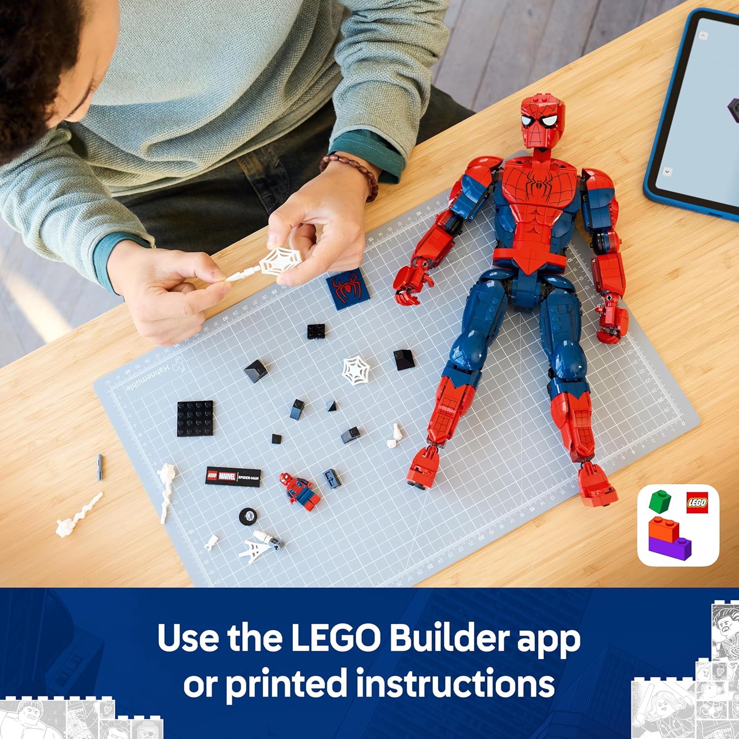 LEGO|Marvel Spider-Man Hero Figure - Superhero Toy incl. Action Figure w/Collectible Minifigure for Room Decor - Gift for 12+ Year Old Boys & Teenage Movie Fans - 76346