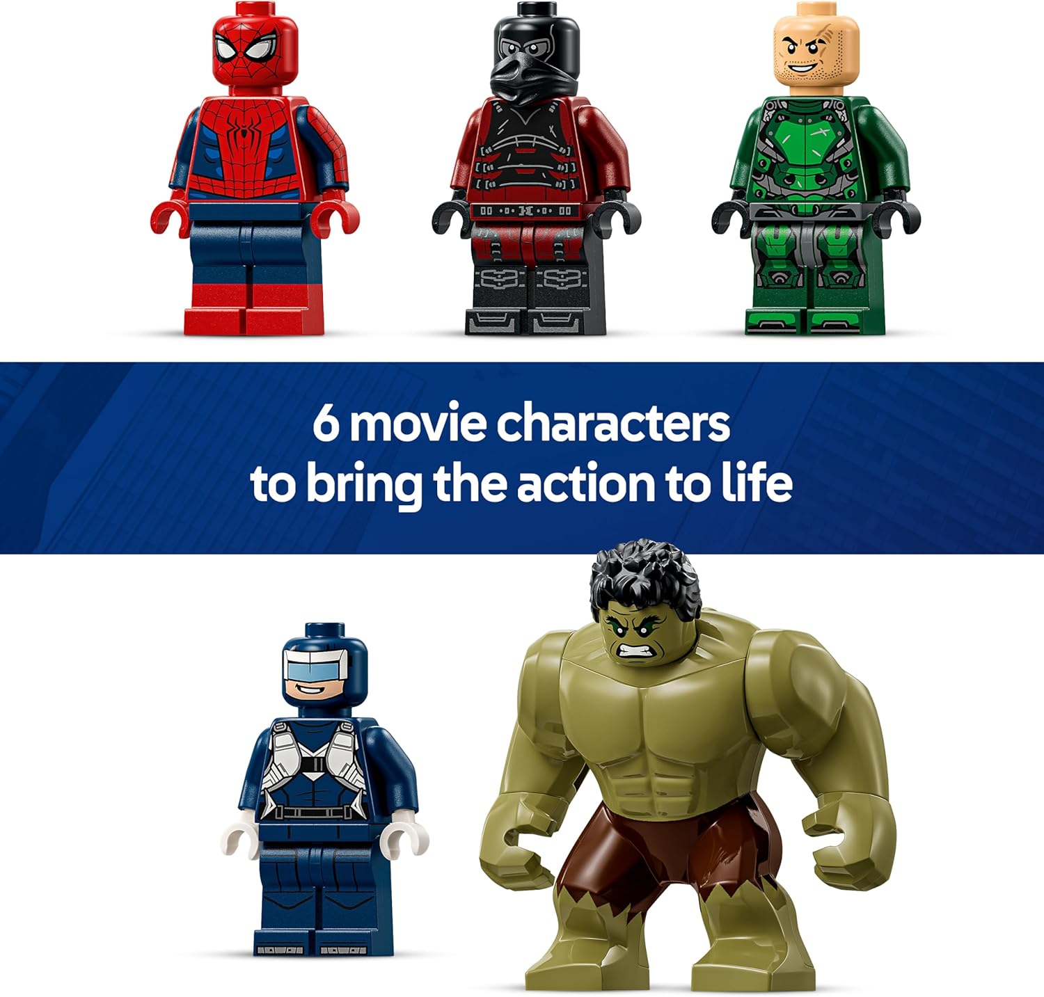 LEGO|Marvel Spider-Man vs. Hulk Epic Clash - Interactive Superhero Toy w/ 4-Floor Office, Action Figure & 5 Minifigures incl. Scorpion - Gift for 8+ Year Old Boys & Fans - 76350