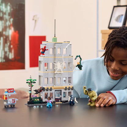 LEGO|Marvel Spider-Man vs. Hulk Epic Clash - Interactive Superhero Toy w/ 4-Floor Office, Action Figure & 5 Minifigures incl. Scorpion - Gift for 8+ Year Old Boys & Fans - 76350