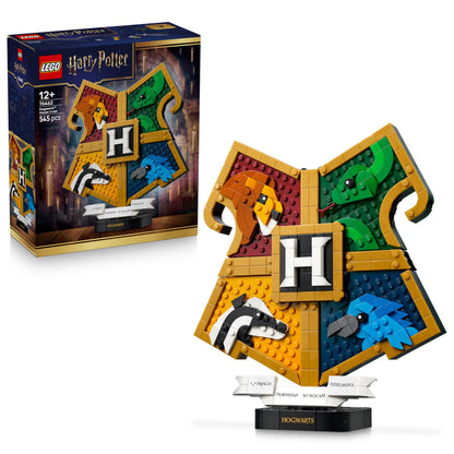 LEGO Harry Potter Hogwarts House Crest Toy - 3D Wall Art Model w/Animals - Kids' Room Decor - Birthday Gift Idea for 12+ Year Old Girls, Boys & Teenage Fans - 76462
