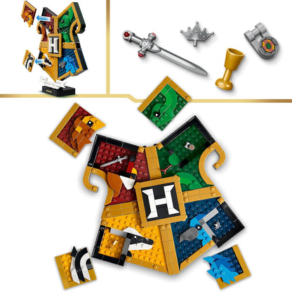 LEGO Harry Potter Zweinstein Afdelingswapen Speelgoed voor Kinderen - 3D-Wanddecoratie met Dieren Figuren - Kinderkamer Decoratie - Cadeau voor Meisjes, Jongens en Fans Vanaf 12 Jaar - 76462
