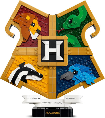 LEGO Harry Potter Zweinstein Afdelingswapen Speelgoed voor Kinderen - 3D-Wanddecoratie met Dieren Figuren - Kinderkamer Decoratie - Cadeau voor Meisjes, Jongens en Fans Vanaf 12 Jaar - 76462