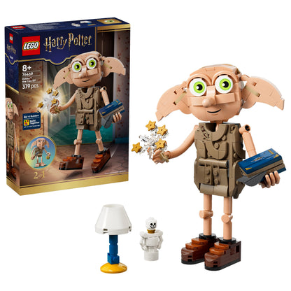 LEGO Harry Potter 2 in 1 Dobby the Free Elf Toy - Model Kit Transforms into a Kreacher Figure - DIY Kids' Bedroom Decor - Gift for 8+ Year Old Girls, Boys & Fans - 76469
