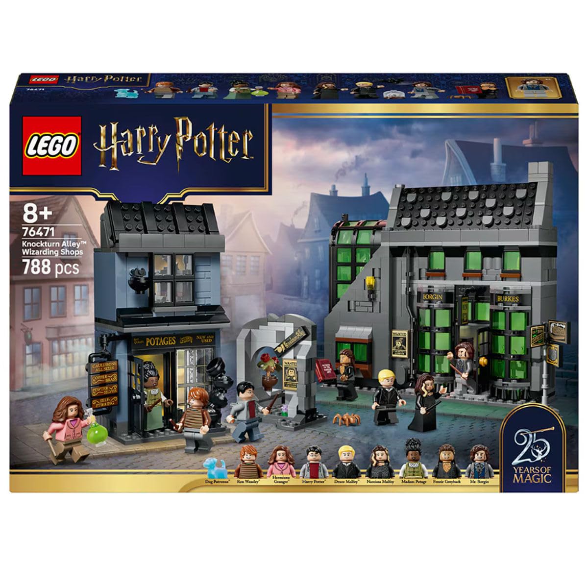 LEGO Harry Potter Verdonkeremaansteeg Tovenaarswinkels Speelgoed - Speelgoedwinkel Bouwpakket met 8 Minifiguren en Patronus - Kinderkamer Decoratie - Cadeau voor Meisjes en Jongens Vanaf 8 Jaar 76471
