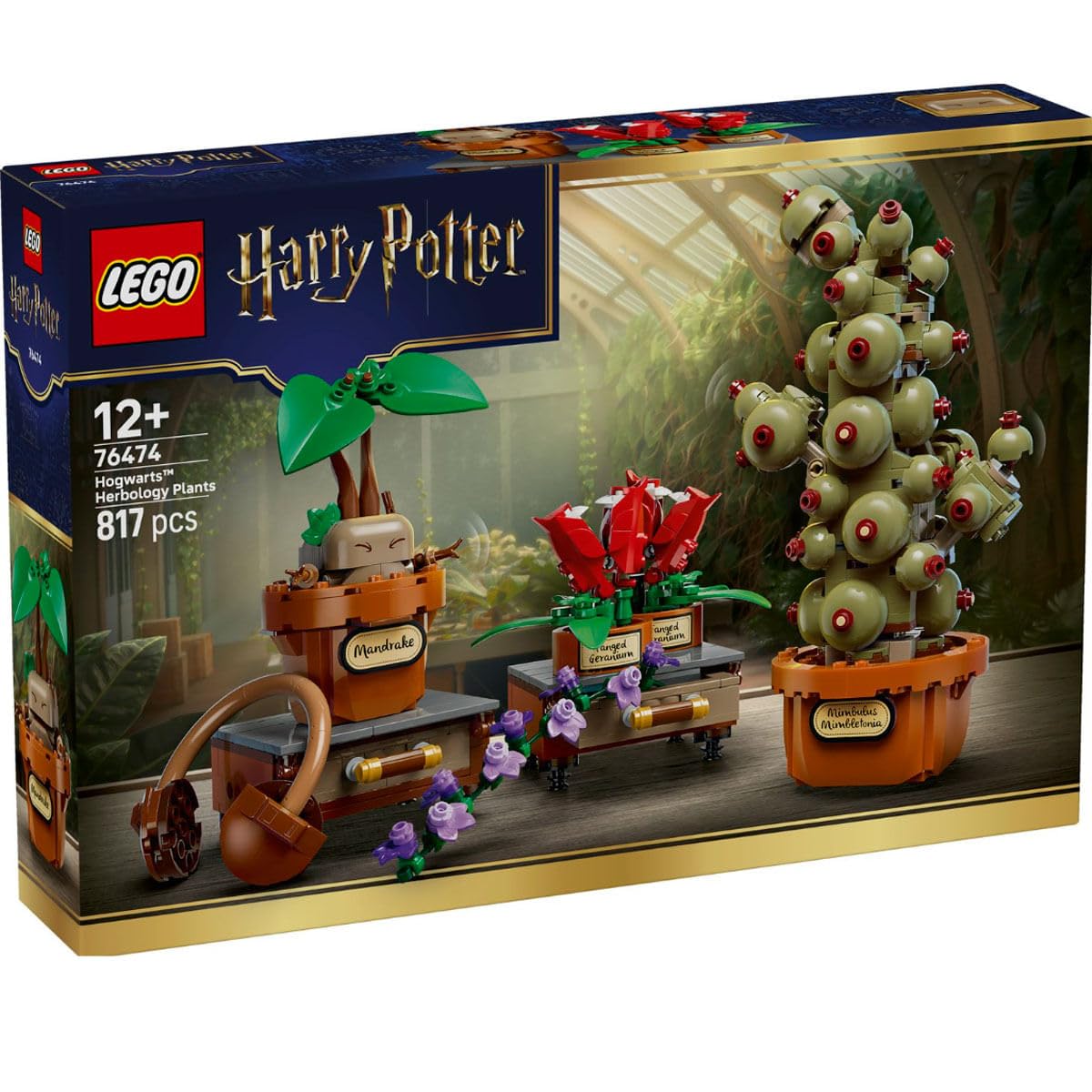 LEGO Harry Potter Zweinstein Kruidenkunde Planten - Speelgoed voor Kinderen met Kunstmatige Planten en Bloemen - Kinderkamer Decoratie - Cadeau voor Meisjes, Jongens en Fans Vanaf 12 Jaar - 76474