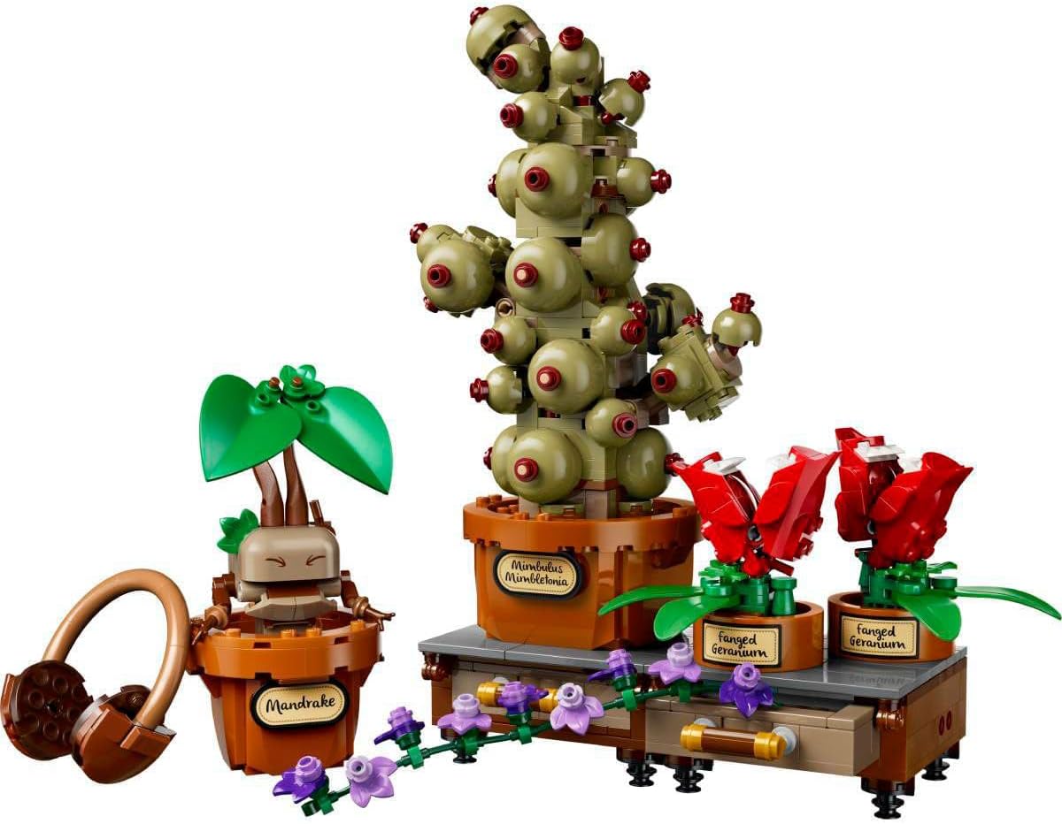 LEGO Harry Potter Zweinstein Kruidenkunde Planten - Speelgoed voor Kinderen met Kunstmatige Planten en Bloemen - Kinderkamer Decoratie - Cadeau voor Meisjes, Jongens en Fans Vanaf 12 Jaar - 76474