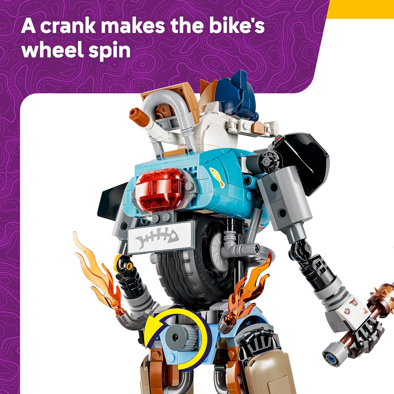 LEGO Fortnite KIT Toy - Interactive Figure w/Power Claw Pickaxe & Spinning Wheel for Kids' Room Decor - Gaming Gift for 12+ Year Old Boys, Girls & Teenage Fans - 77081