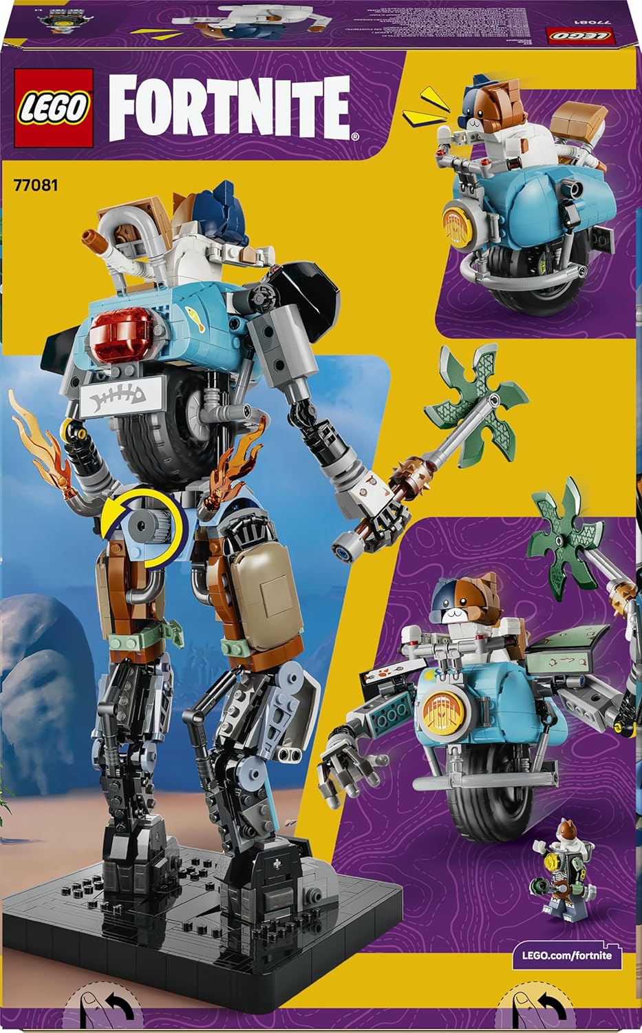 LEGO Fortnite KIT Toy - Interactive Figure w/Power Claw Pickaxe & Spinning Wheel for Kids' Room Decor - Gaming Gift for 12+ Year Old Boys, Girls & Teenage Fans - 77081