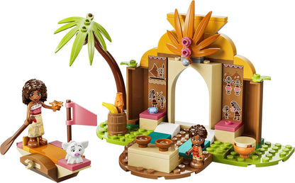 LEGO | Disney Moana Village House & Boat Toy - Educational Set w/ 2 Mini Dolls & Pua Animal Figure - Birthday Gift for 4+ Year Old Girls & Fans - 43282