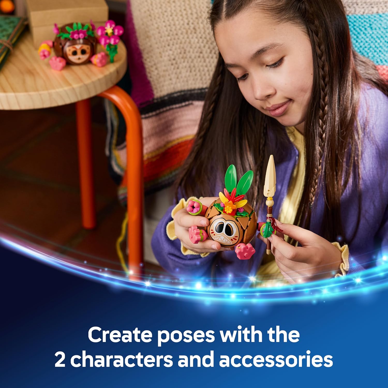 LEGO | Disney Moana Kakamora - Toy incl. 2 Flowerpot Figures w/Artificial Flowers for Kids' Room Decor - Gift for 9+ Year Old Girls & Movie Fans - 43293