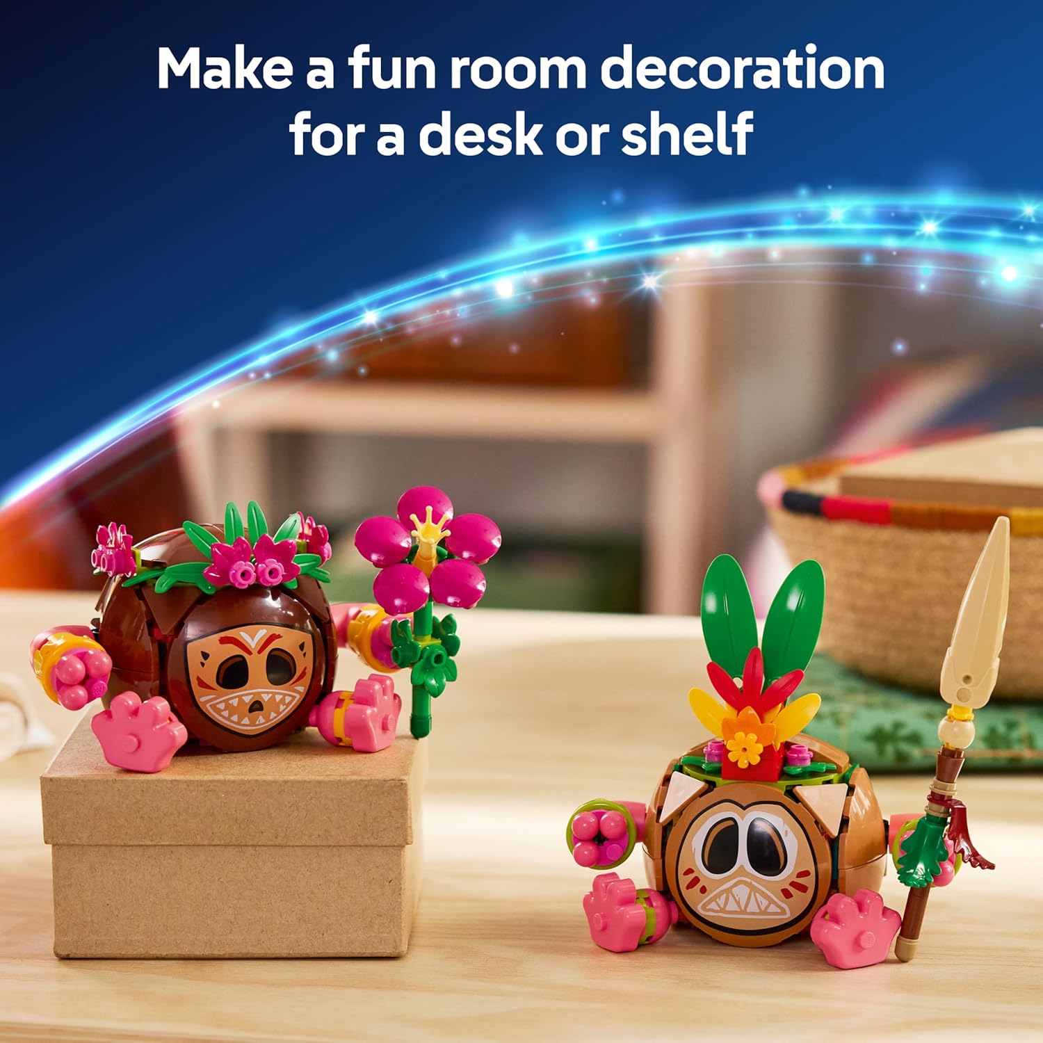 LEGO | Disney Moana Kakamora - Toy incl. 2 Flowerpot Figures w/Artificial Flowers for Kids' Room Decor - Gift for 9+ Year Old Girls & Movie Fans - 43293