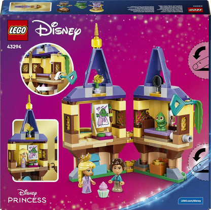 LEGO | Disney Princess Rapunzel's Mini Tower Toy - Tangled Set w/ 2 Mini Dolls, Pascal Figure, Accessories & Lock - Gift for 5+ Year Old Girls & Movie Fans - 43294