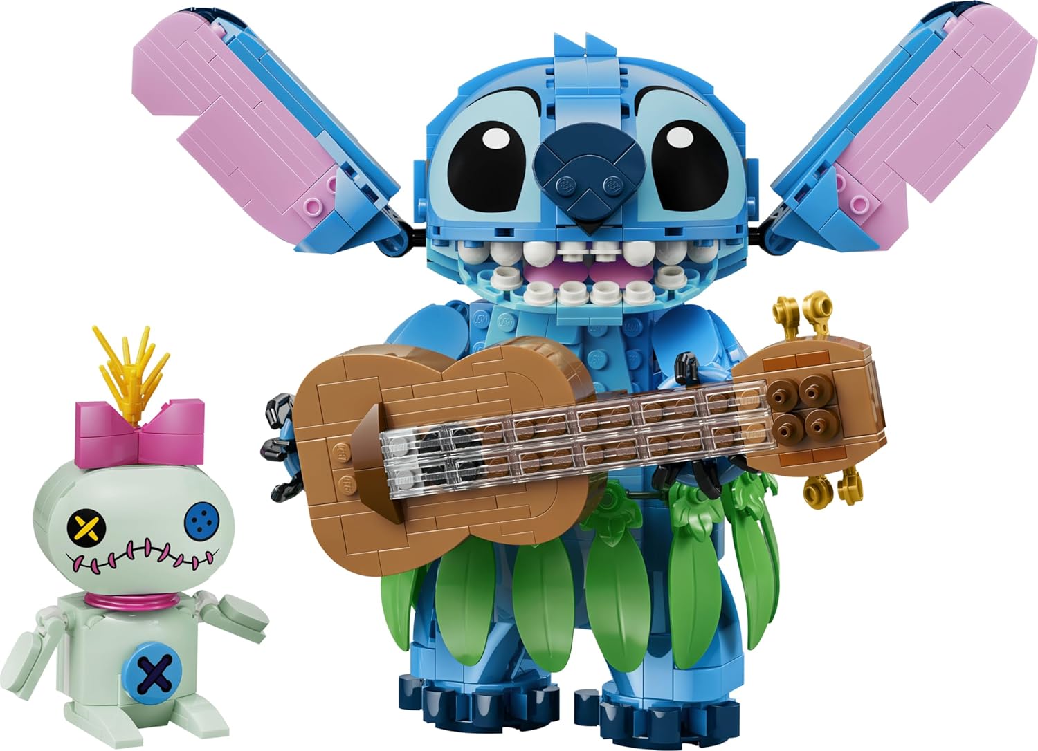 LEGO | Disney Stitch en Scrump - Bouwbaar Speelgoed voor Kinderen Incl. 2 Poppetjes met Accessoires en Ukulele - Kinderkamer Decoratie - Cadeau voor Meisjes en Jongens vanaf 9 Jaar 43296
