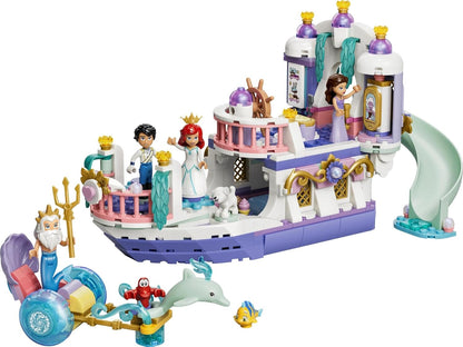 LEGO | Disney Princess Ariel's Royal Wedding Boat Toy - The Little Mermaid Set w/ 7 Figures incl. Ariel & Vanessa - Kids' Room Decor - Gift for 6+ Year Old Girls & Fans - 43299