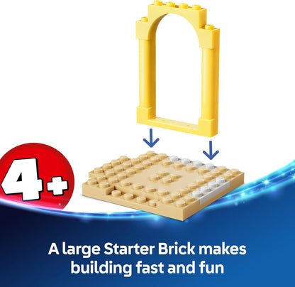 LEGO | Disney Beach Fun with Lilo & Stitch - Educational Toy w/ 2 Shops, Spaceship Ride & 2 Minifigures - Montessori Set - Birthday Gift for 4+ Year Old Girls & Boys - 43280