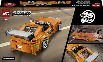 LEGO Speed Champions The Fast and The Furious Toyota Supra MK4 Auto Speelgoed voor Kinderen - Bouwpakket met Brian O’Conner Minifiguur - Cadeau voor Jongens, Tieners en Fans Vanaf 10 Jaar 77260