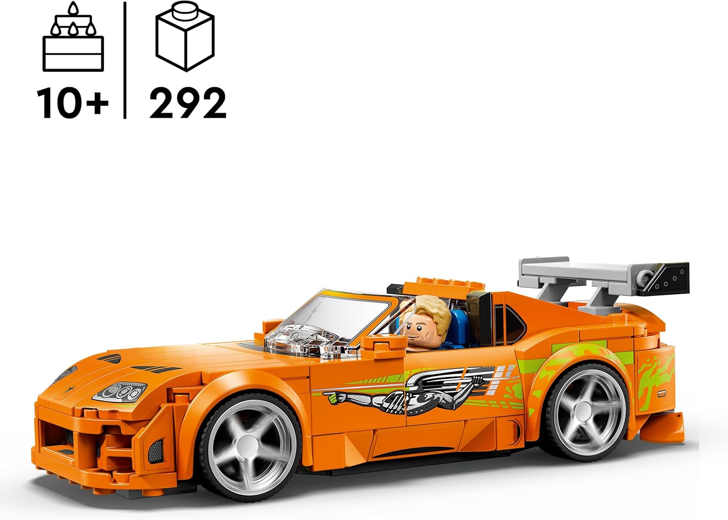 LEGO Speed Champions The Fast and The Furious Toyota Supra MK4 Auto Speelgoed voor Kinderen - Bouwpakket met Brian O’Conner Minifiguur - Cadeau voor Jongens, Tieners en Fans Vanaf 10 Jaar 77260