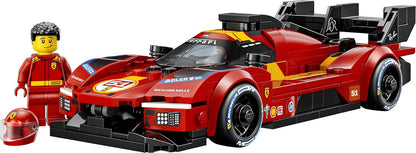 LEGO Speed Champions Ferrari 499P Race Car Toy - STEM Model Kit w/Collectible Driver Minifigure - Motorsport Merchandise Gift for 9+ Year Old Boys & Fans - 77261