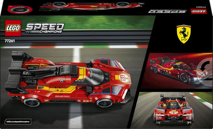 LEGO Speed Champions Ferrari 499P Race Car Toy - STEM Model Kit w/Collectible Driver Minifigure - Motorsport Merchandise Gift for 9+ Year Old Boys & Fans - 77261