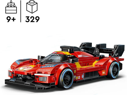 LEGO Speed Champions Ferrari 499P Race Car Toy - STEM Model Kit w/Collectible Driver Minifigure - Motorsport Merchandise Gift for 9+ Year Old Boys & Fans - 77261