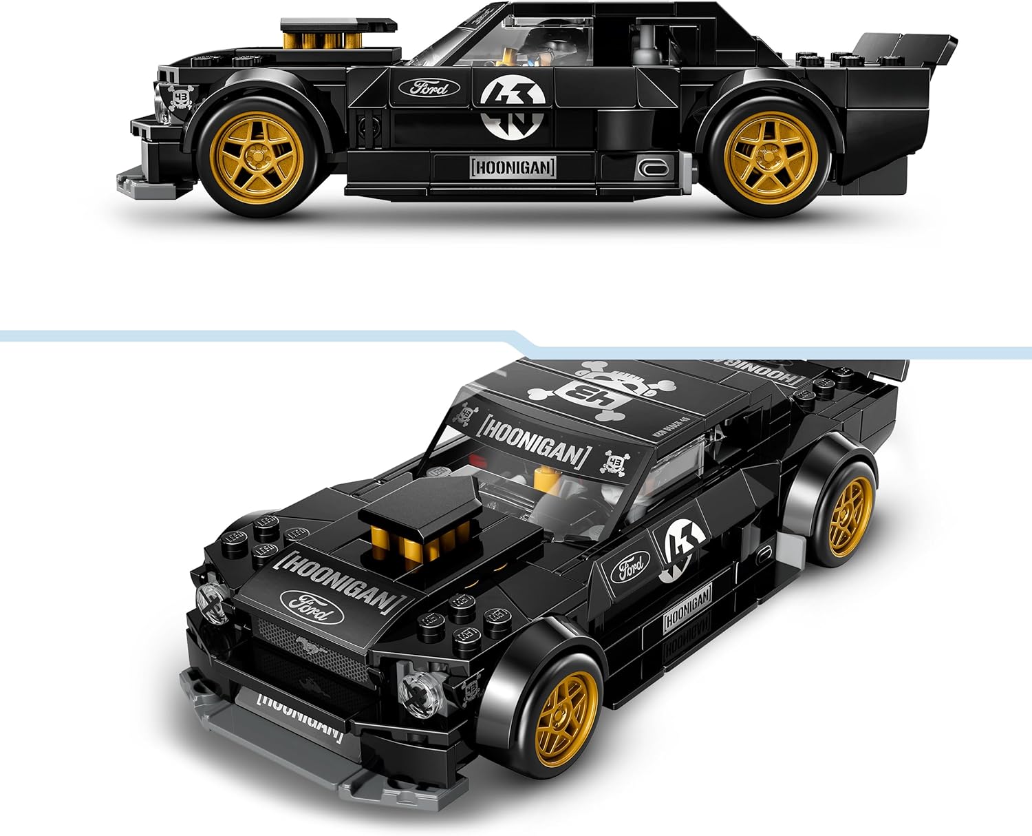 LEGO Speed Champions Ken Blocks '65 Ford Mustang Hoonicorn V1 Muscle Car Auto Speelgoed voor Kinderen - Bouwpakket met Minifiguur - Kinderkamer Decoratie - Cadeau voor Jongens Vanaf 9 Jaar 77262