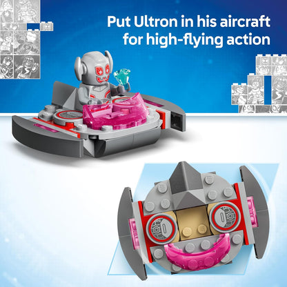 LEGO ǀ Marvel Iron Man und Seine Fantastischen Freunde Ultron vs. Iron Man - Superhelden Spielzeug mit Mech Actionfigur & 2 Minifiguren - Geschenk für Jungen ab 4 Jahren & Fans der Serie - 11209