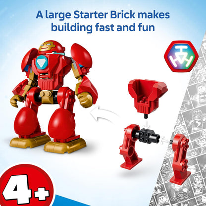 LEGO ǀ Marvel Iron Man und Seine Fantastischen Freunde Ultron vs. Iron Man - Superhelden Spielzeug mit Mech Actionfigur & 2 Minifiguren - Geschenk für Jungen ab 4 Jahren & Fans der Serie - 11209