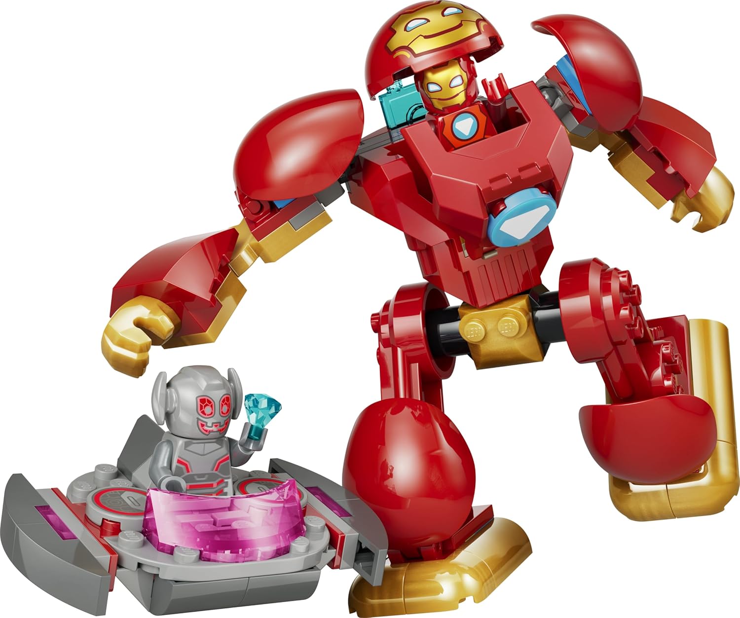 LEGO ǀ Marvel Iron Man und Seine Fantastischen Freunde Ultron vs. Iron Man - Superhelden Spielzeug mit Mech Actionfigur & 2 Minifiguren - Geschenk für Jungen ab 4 Jahren & Fans der Serie - 11209