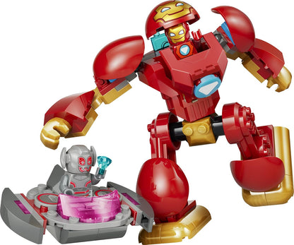 LEGO ǀ Marvel Iron Man und Seine Fantastischen Freunde Ultron vs. Iron Man - Superhelden Spielzeug mit Mech Actionfigur & 2 Minifiguren - Geschenk für Jungen ab 4 Jahren & Fans der Serie - 11209