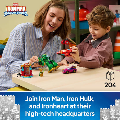 LEGO | Marvel Loki vs. Team Iron Man - Superhero Toy w/Car, Plane, Mech Figure & 4 Minifigures - Gift for 4+ Year Old Boys & Fans of the Iron Man and His Awesome Friends Show - 11211