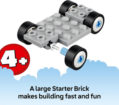 LEGO Bluey Omas mit Bingo und Bluey - Lernspielzeug mit Auto, 2 Minifiguren & Garten - Montessori Set - Geburtstagsgeschenk für Mädchen & Jungen ab 4 Jahren - 11216