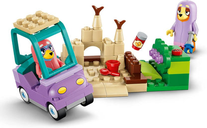 LEGO Bluey Grannies with Bingo and Bluey - Educational Toy w/Car, 2 Minifigures & a Garden - Montessori Set - Birthday Gift for 4+ Year Old Girls & Boys - 11216