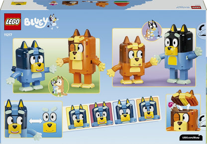 LEGO Bluey Brick-Built Bluey Family - Educational Toy incl. 4 Figures w/Changing Expressions & Accessories - Montessori Set - Birthday Gift for 5+ Year Old Girls & Boys - 11217